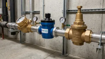 Flow Conditioning Device installed on commercial water meter piping system