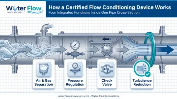 Flow conditioning device four integrated functions diagram explained