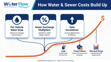 Three cost channels driving car wash water and sewer bills higher