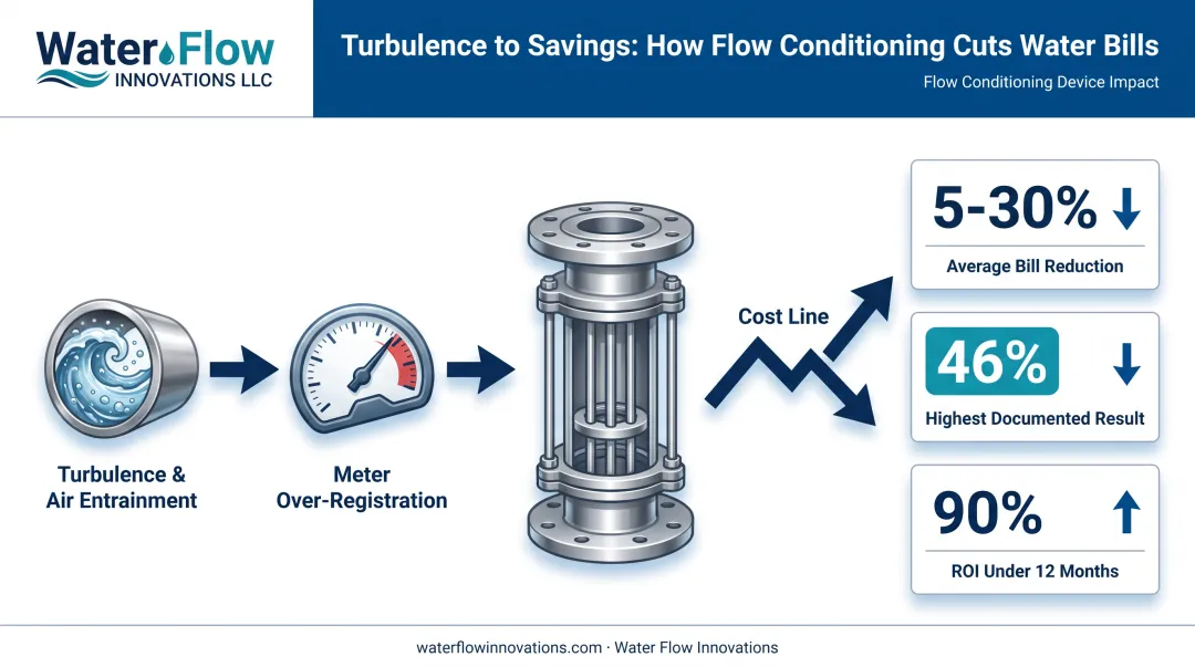 Water meter over-registration causes and billing impact breakdown
