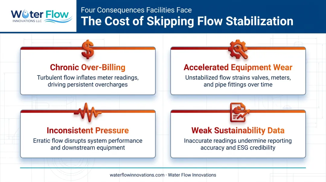 Four consequences of ignoring water flow stabilization comparison chart