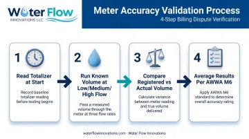 4-step process to test and validate water meter accuracy for billing disputes