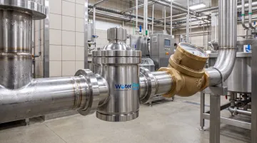 Flow Conditioning Device installed on dairy plant stainless steel piping
