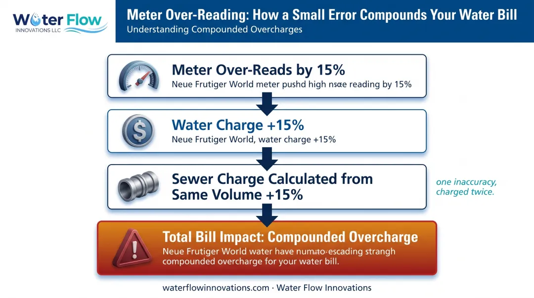 water and sewer billing compounding effect from meter over-reading