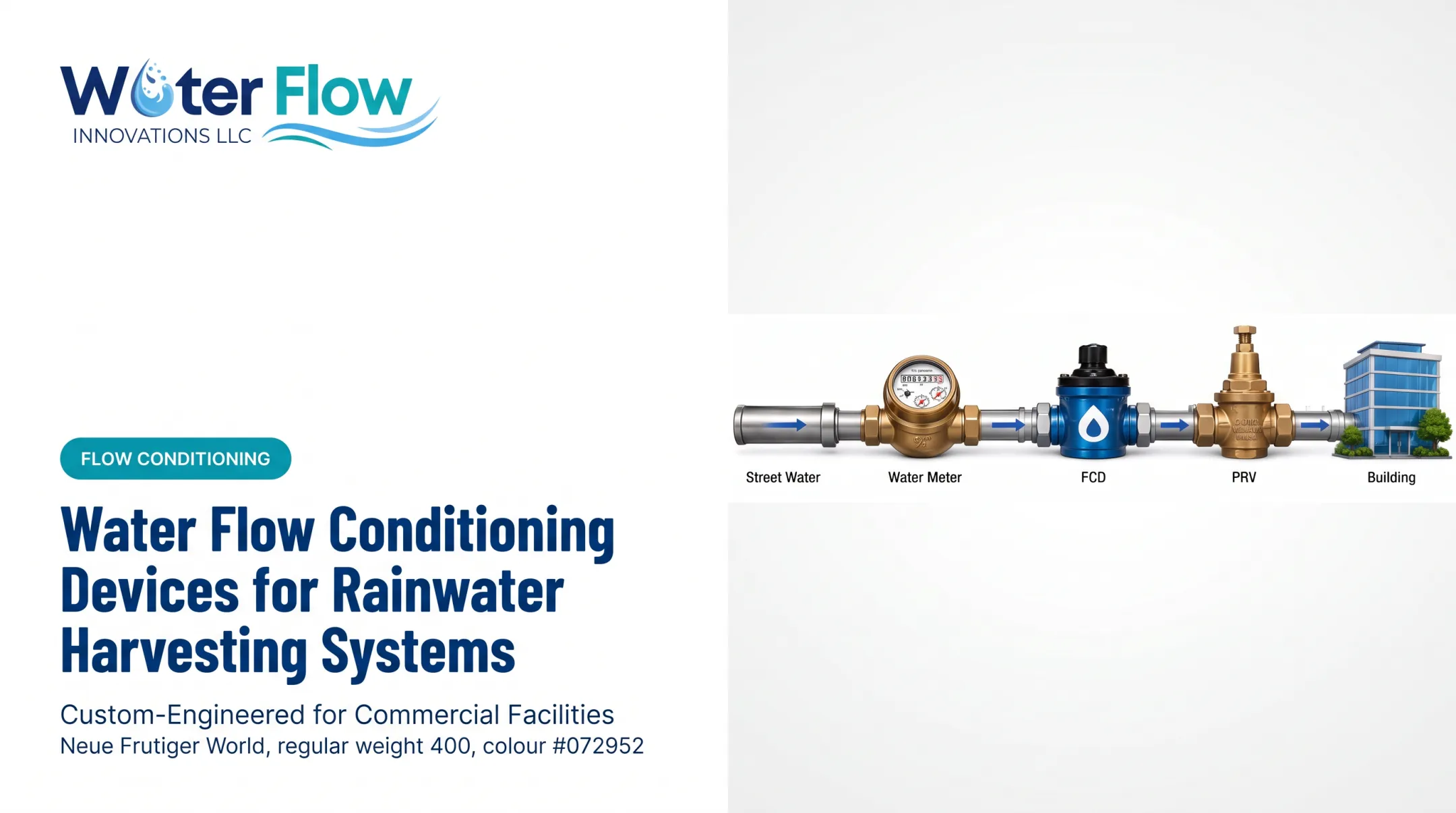 Water Flow Conditioning Devices for Rainwater Harvesting Systems