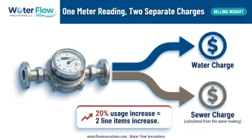 Water usage billed twice diagram for water and sewer charges
