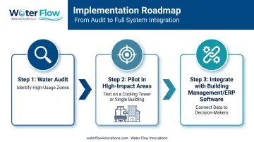 Three-step phased rollout process for water flow monitoring implementation
