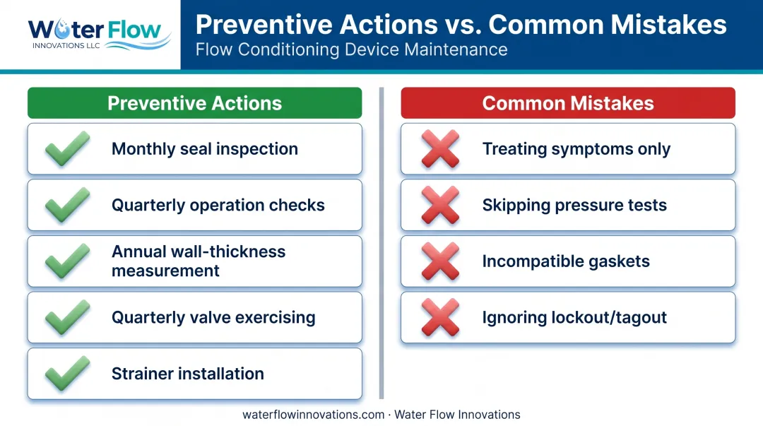 Steam valve maintenance best practices versus common mistakes comparison chart