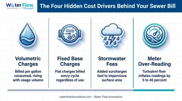 Four key cost drivers breakdown of commercial sewer bills