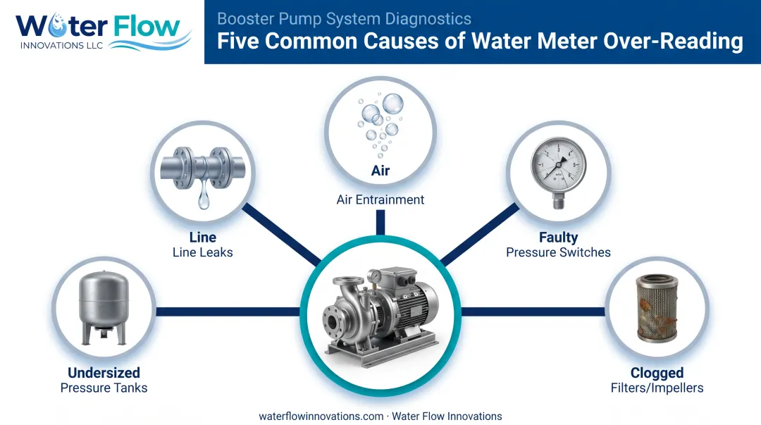 Five common causes of booster system pressure fluctuations diagram