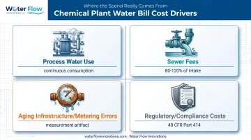 Four key water bill cost drivers in chemical processing plants compared