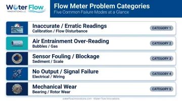 Five common flow meter failure types symptoms causes and root category comparison