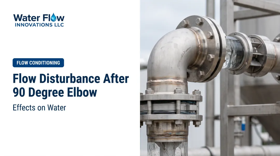 Flow Disturbance After 90 Degree Elbow Effects on Water