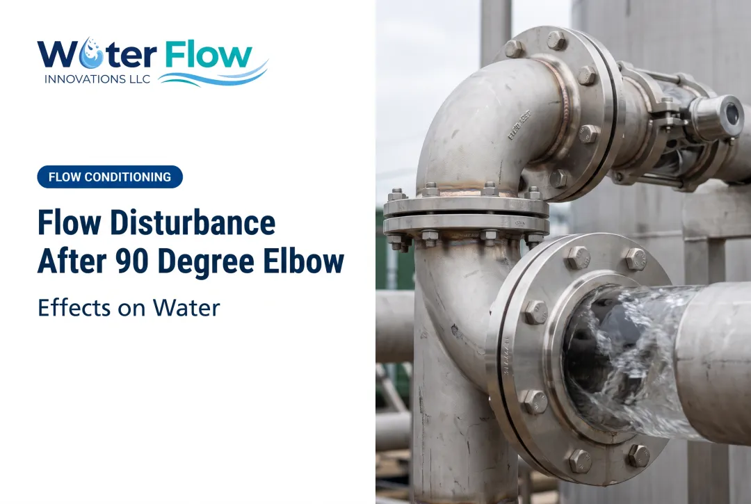 Flow Disturbance After 90 Degree Elbow Effects on Water