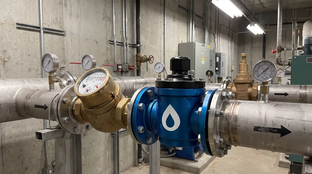 Flow Conditioning Device installed on commercial pipe metering system