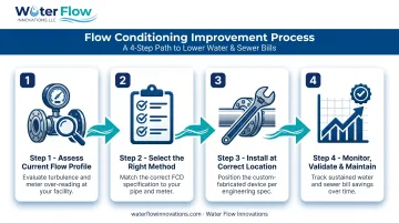 4-step flow conditioning process from assessment to validation