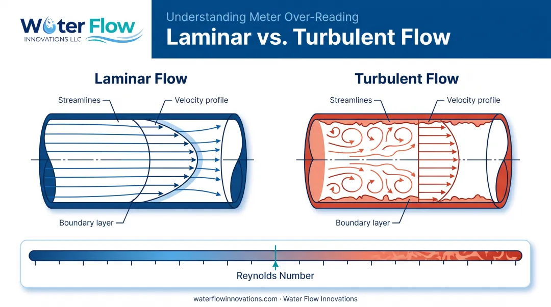 Laminar versus turbulent flow boundary layer comparison diagram