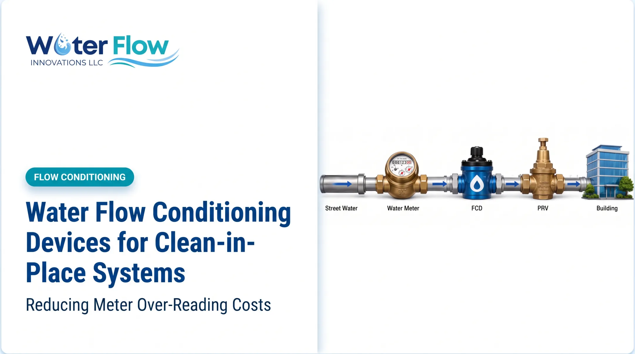 Water Flow Conditioning Devices for Clean-in-Place Systems