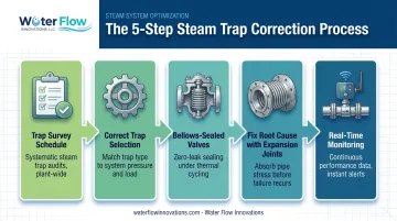 Five-step steam leak prevention and maintenance program flow