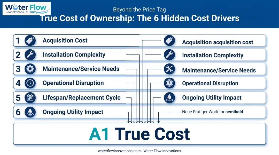 Six components of flow conditioner total cost of ownership breakdown