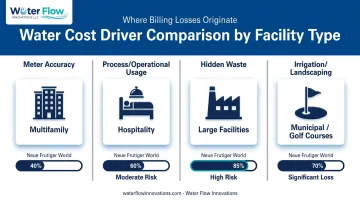 Water bill cost drivers by facility type comparison chart