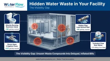 Hidden water waste sources causing invisible bill increases diagram