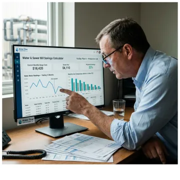 Water bill calculator showing usage and cost estimates