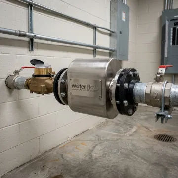 Commercial water flow control device on main line