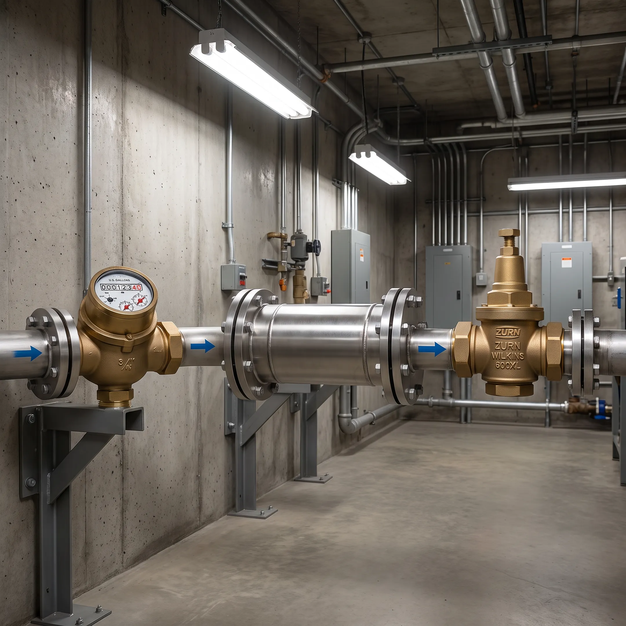 Flow Conditioning Device installed on a correctional facility main water line