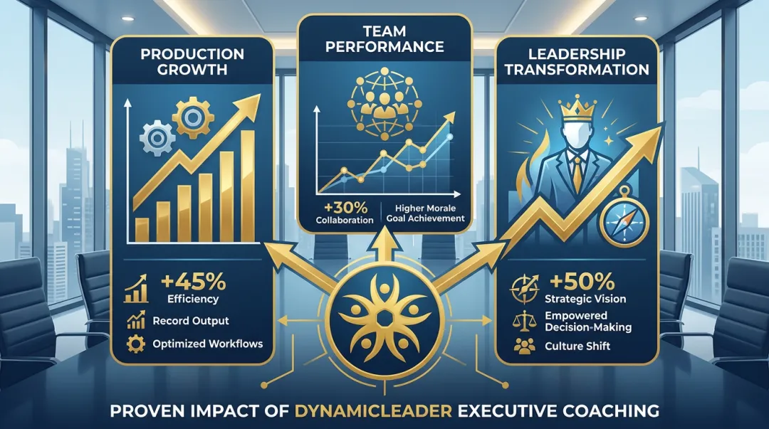 Executive coaching results showing measurable team performance and revenue growth outcomes