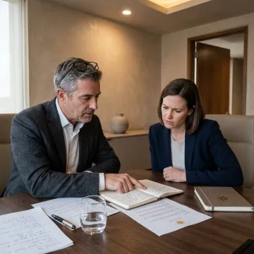 Executive coach guiding a leadership strategy session
