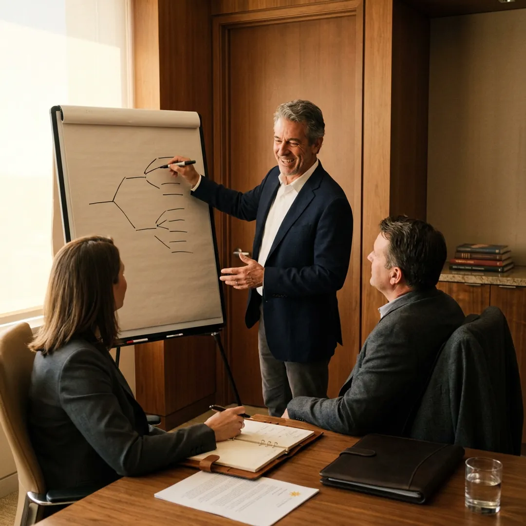 Leadership coaching process with executive strategy planning