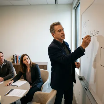 Executive coach guiding nonprofit leadership strategy