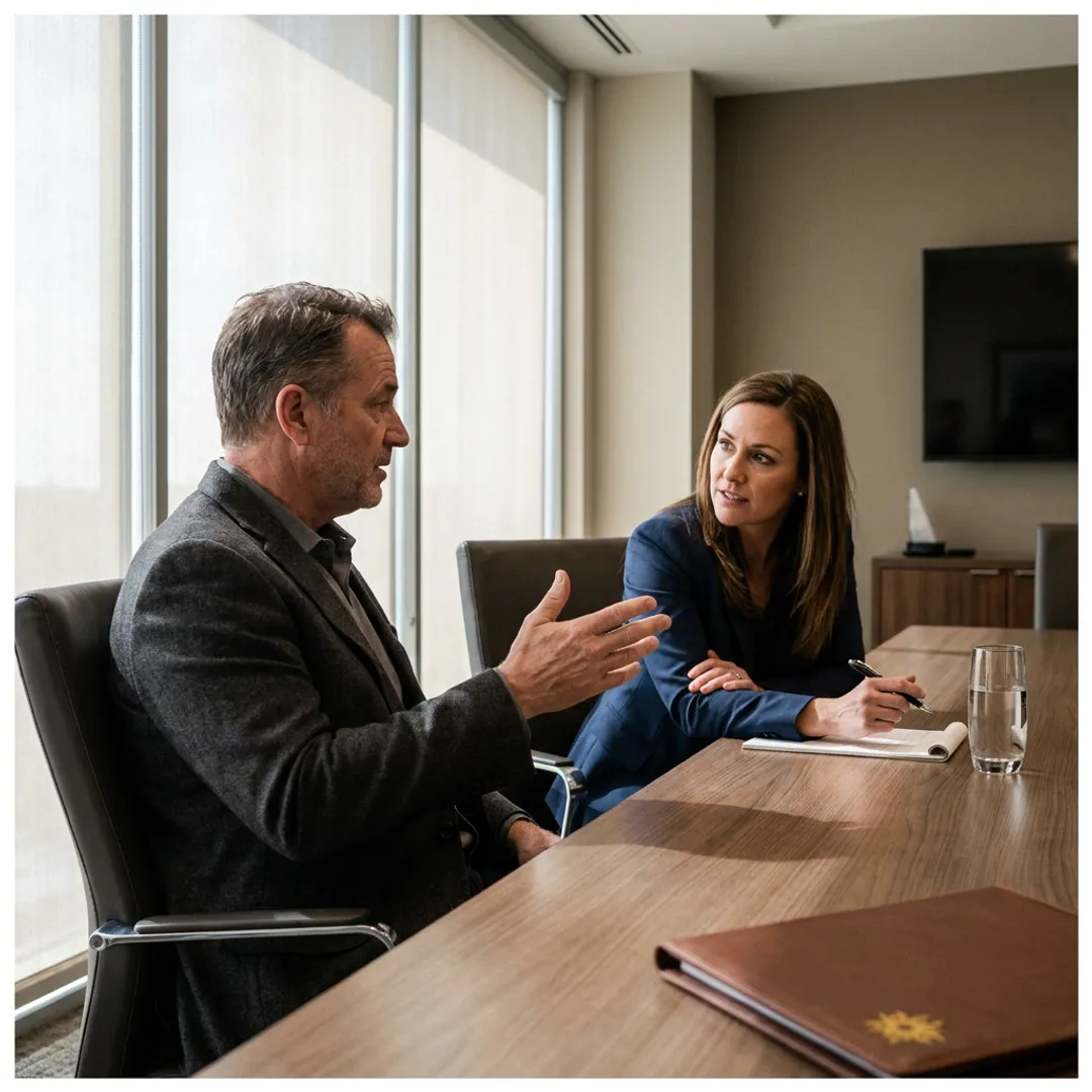 Executive public speaking coaching session in Houston