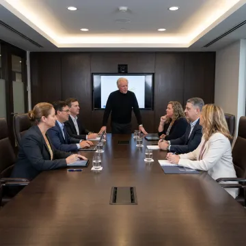 Executive coaching session with senior business leaders