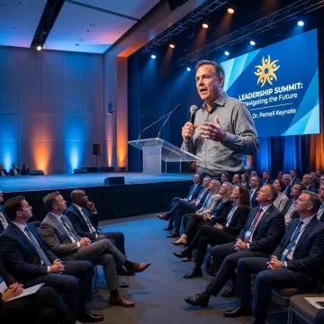 Experiential keynote speaker engaging a corporate audience