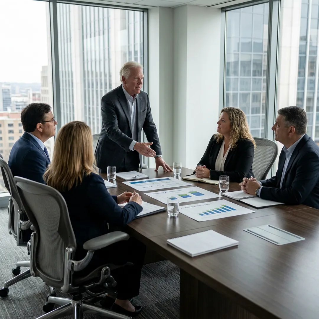 Executive coach advising private equity leadership team