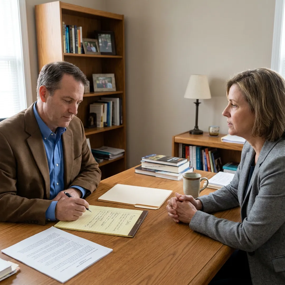 Nonprofit executive in leadership coaching session