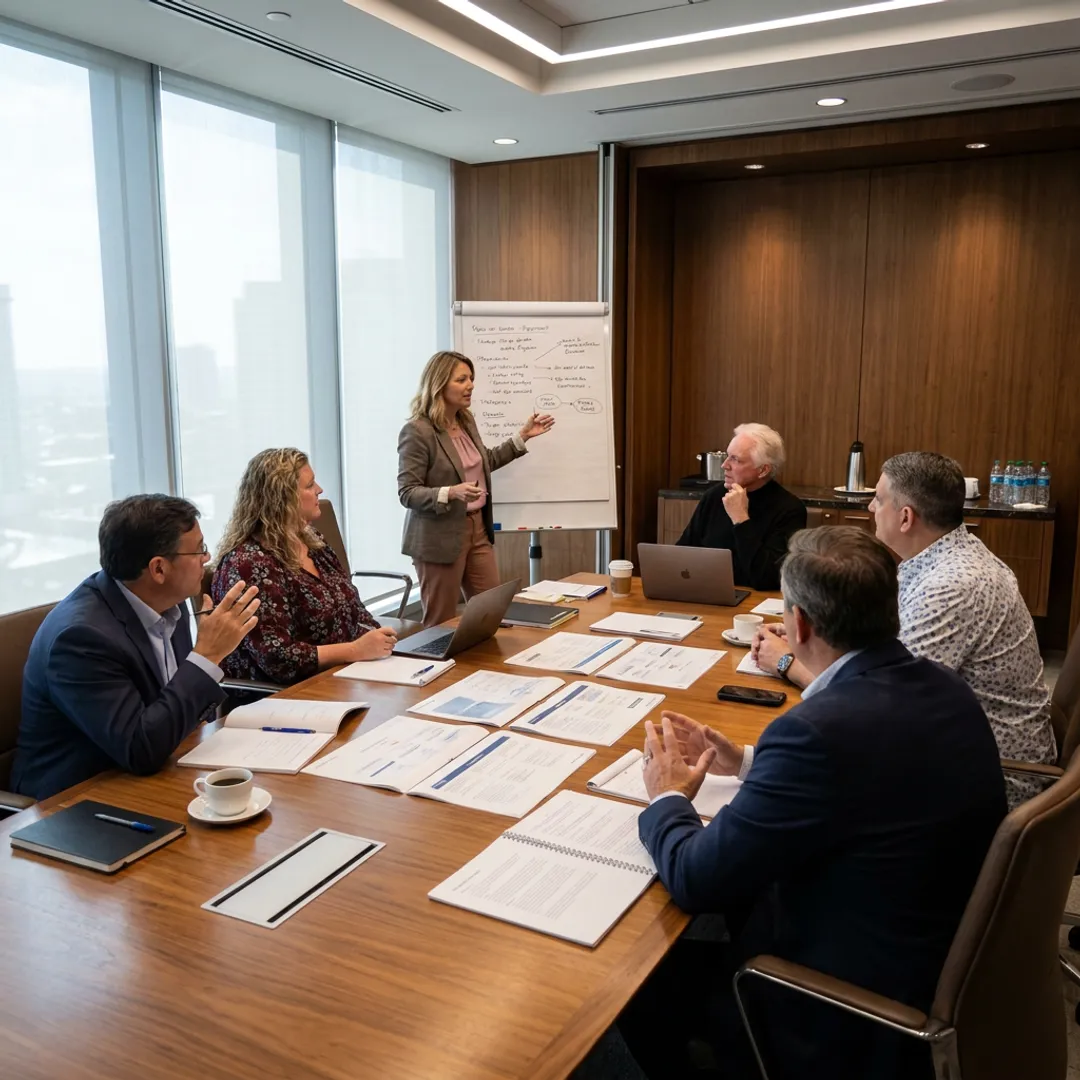 Executive leadership coaching workshop in progress