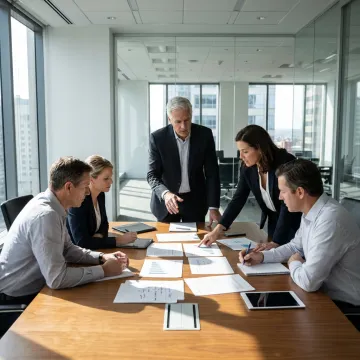 Leadership coach guiding executives through strategy work