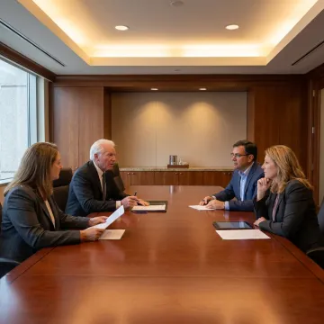 Executive board members in a strategic coaching session