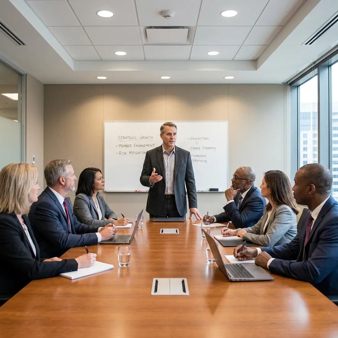 Executive coaching session for credit union leaders