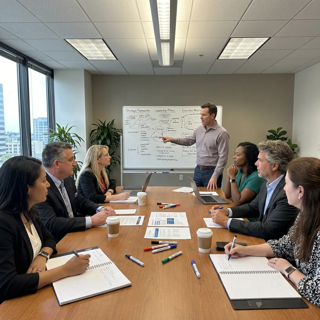 Emerging leaders participating in a leadership development workshop