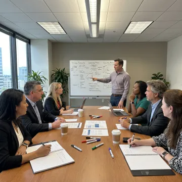 Emerging leaders participating in a leadership development workshop
