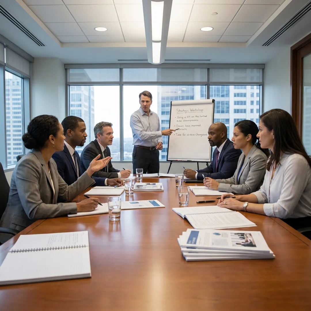 Leadership cohort in a professional development workshop