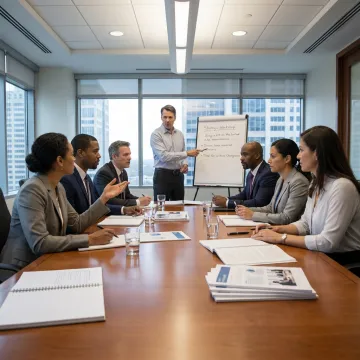 Leadership cohort in a professional development workshop