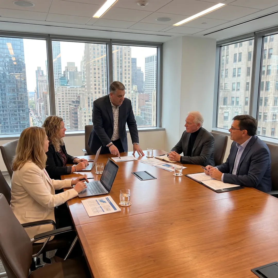 Executive leadership team in a coaching session