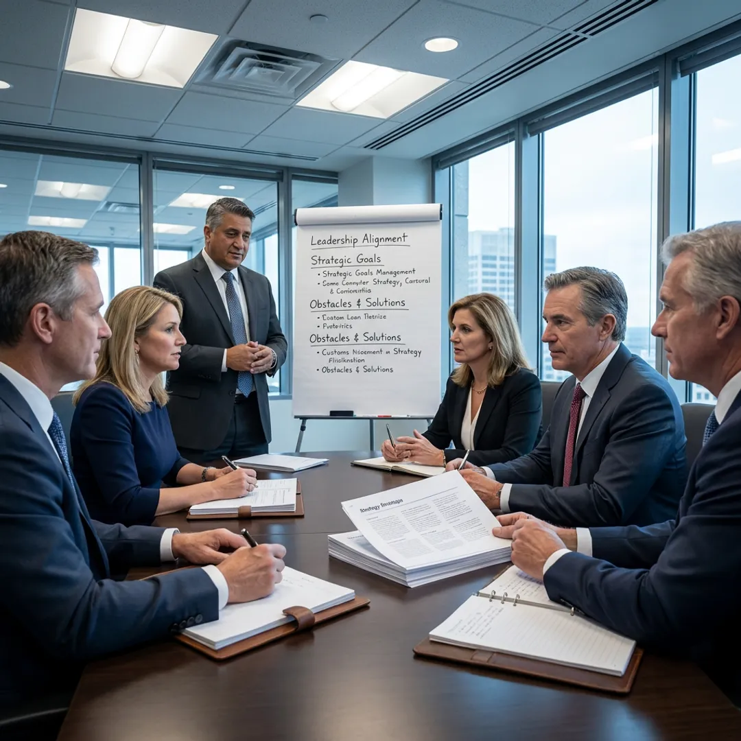 Executive leadership team in alignment workshop
