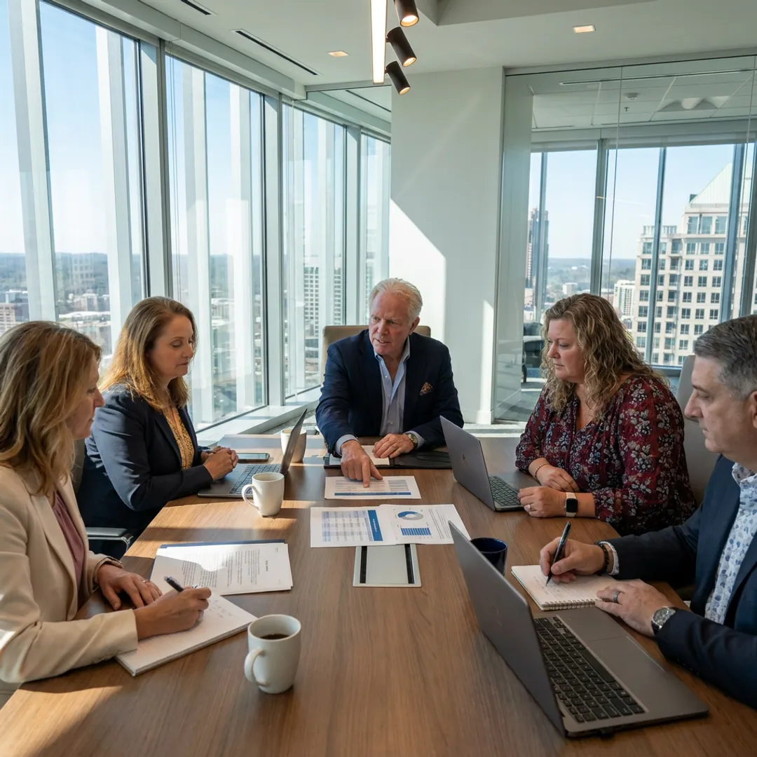 Executive coaching session with Atlanta leadership team