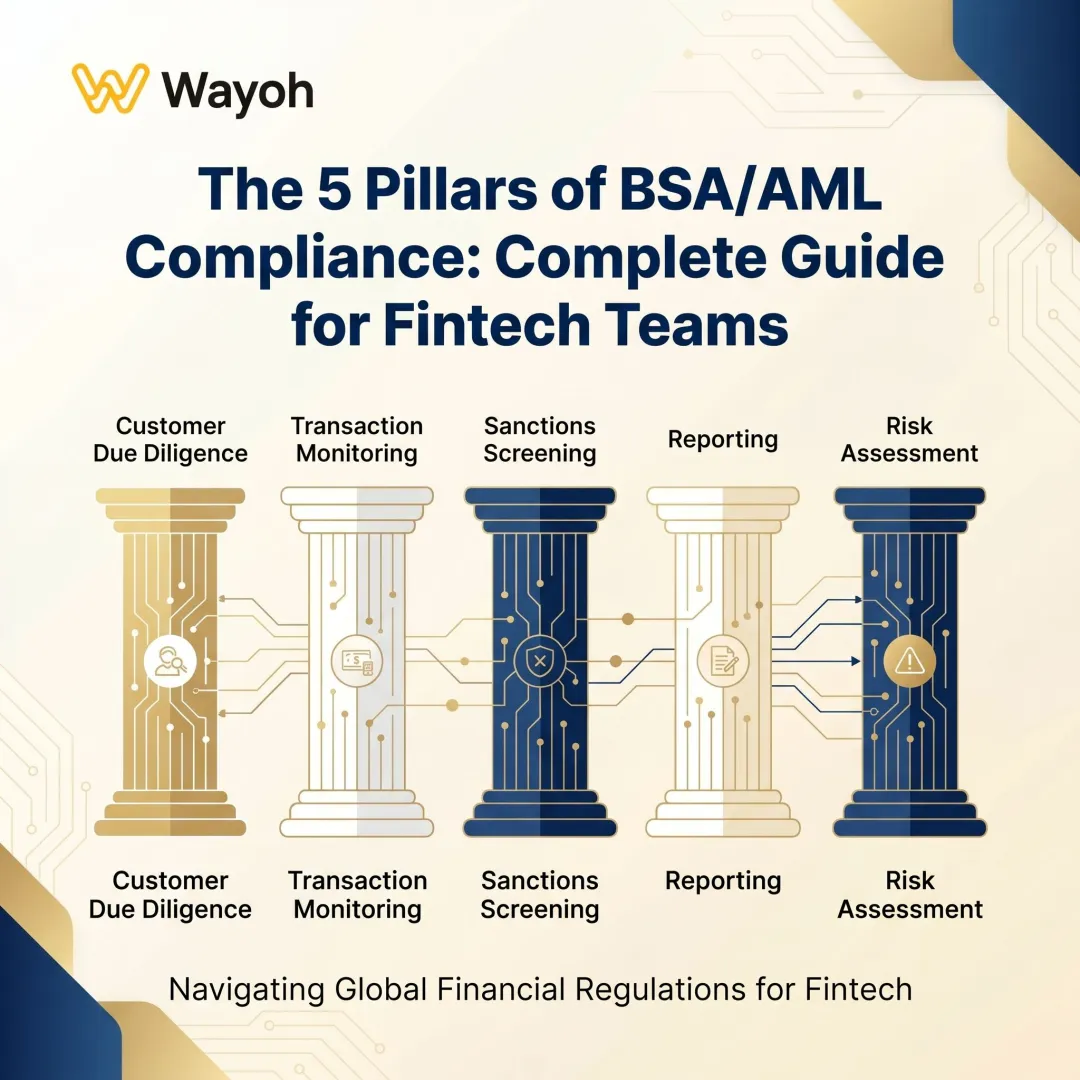 The 5 Pillars of BSA/AML Compliance: Complete Guide for Fintech Teams